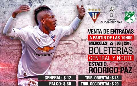LDU vs Deportivo Cali EN VIVO Hora, Canal, Dónde ver Copa Sudamericana 2018