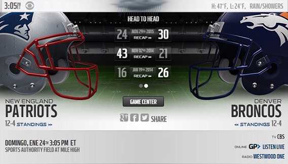 New England Patriots vs Denver Broncos