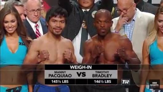 Manny Pacquiao y Timothy Bradley no tienen problemas en el pesaje