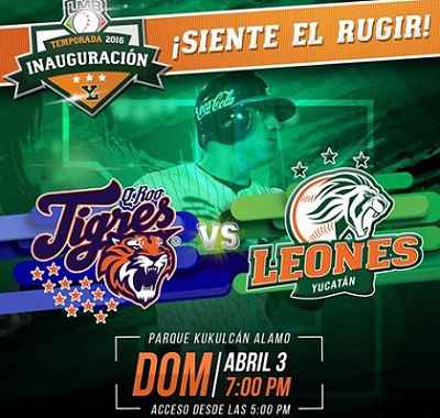 Resultado: Tigres Quintana Roo 9-3 Leones Yucatán Hora y Canal Inauguración  LMB 2016