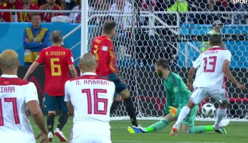 Gol de Khalid Boutaib- España vs Marruecos 0-1 Mundial 2018