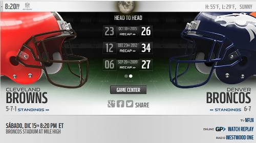 Denver Broncos vs Cleveland Browns EN VIVO Hora, Canal, Dónde ver Semana 15 NFL 2018