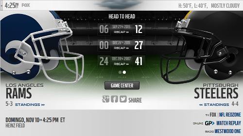 Pittsburgh Steelers vs Los Ángeles Rams en VIVO