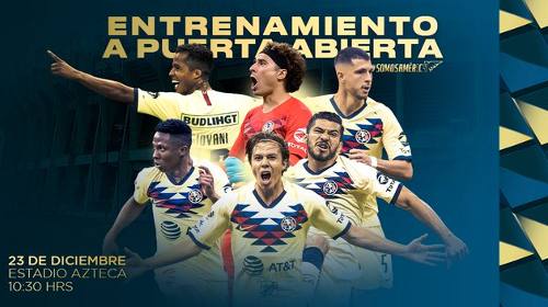 Entrenamiento del América en el Estadio Azteca