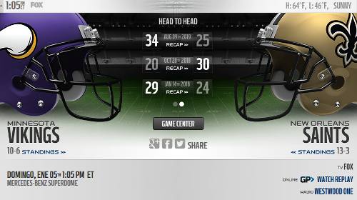Minnesota Vikings vs New Orleans Saints