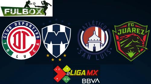 Toluca vs Monterrey - Atlético San Luis vs Juárez