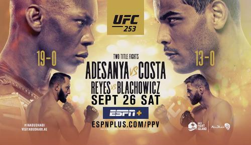 UFC 253 EN VIVO – Cartelera, Fecha, Horario, Canal TV, Internet PPV ¿Dónde ver Adesanya vs Costa en VIVO?