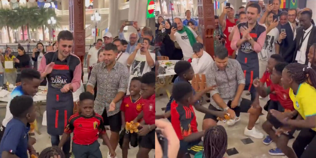 El divertido vídeo de Sergio Agüero  bailando con niños africanos en Qatar
